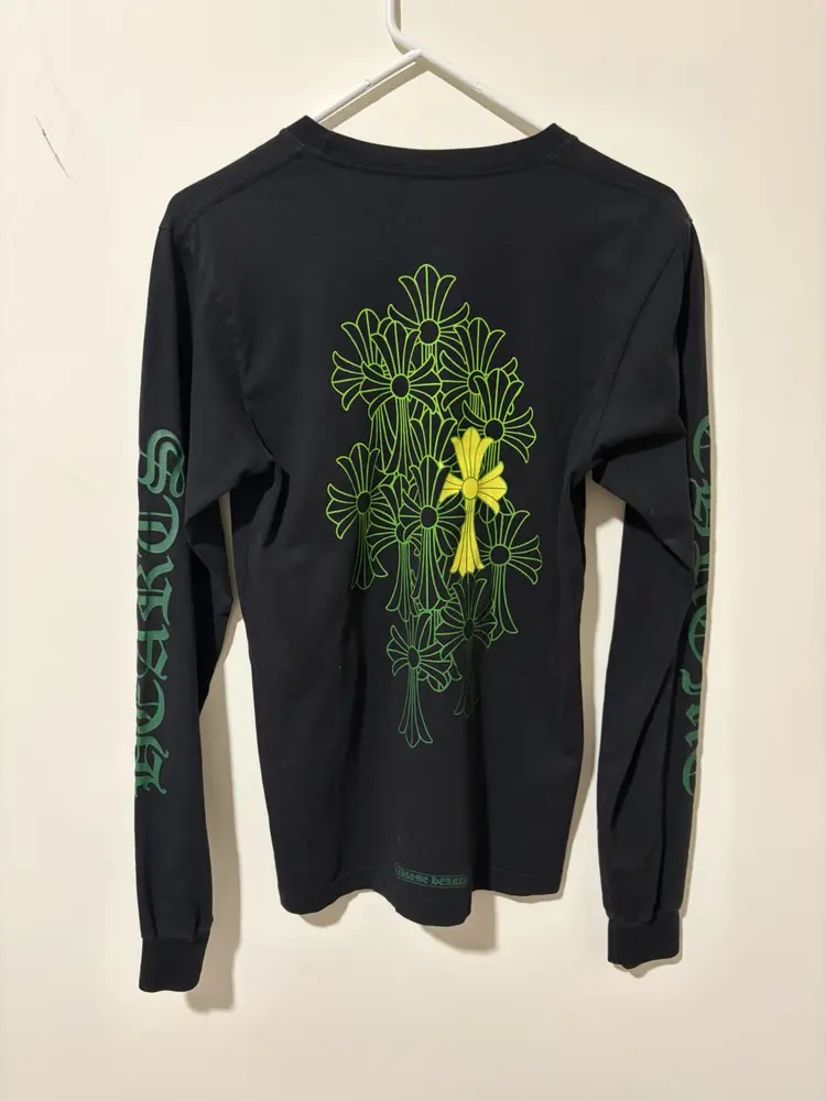 Green on Black Cemetery Longsleeve